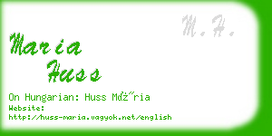 maria huss business card